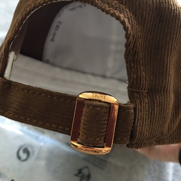 Celine Corduroy Baseball Cap in Brown - Picture 3 of 4